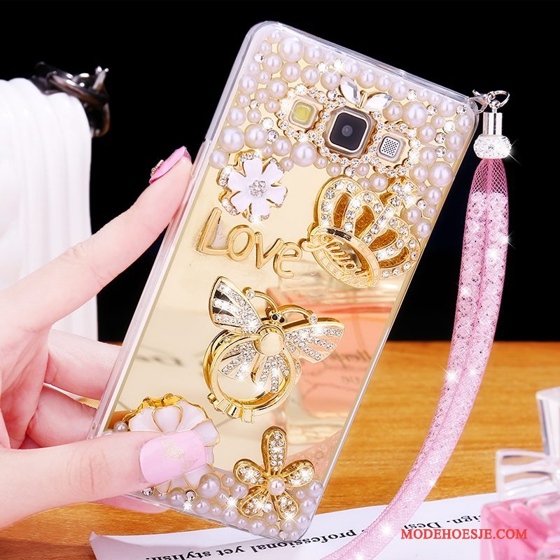 Hoesje Samsung Galaxy A5 2015 Zakken Hanger Mooie, Hoes Samsung Galaxy A5 2015 Bescherming Anti-fall Roze