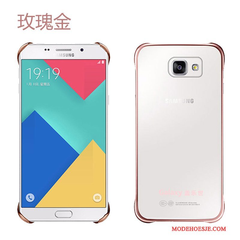 Hoesje Samsung Galaxy A5 2016 Doorzichtig Achterklep, Hoes Samsung Galaxy A5 2016 Rose Goud Trend