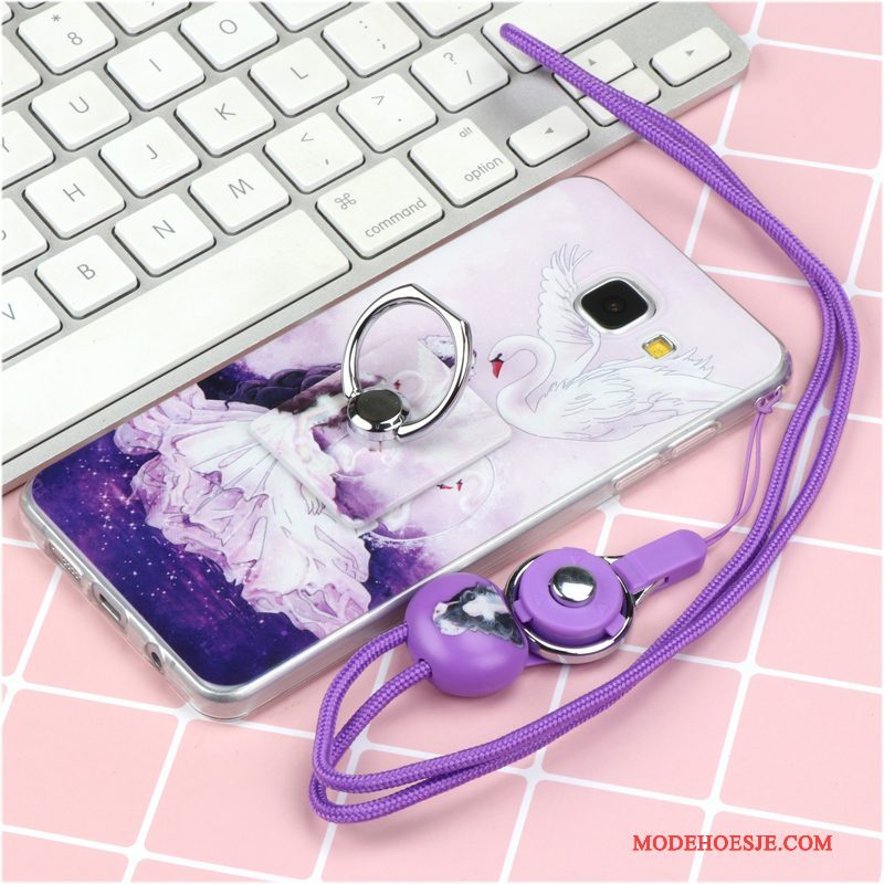 Hoesje Samsung Galaxy A5 2016 Siliconen Anti-fall Purper, Hoes Samsung Galaxy A5 2016 Bescherming Mooietelefoon