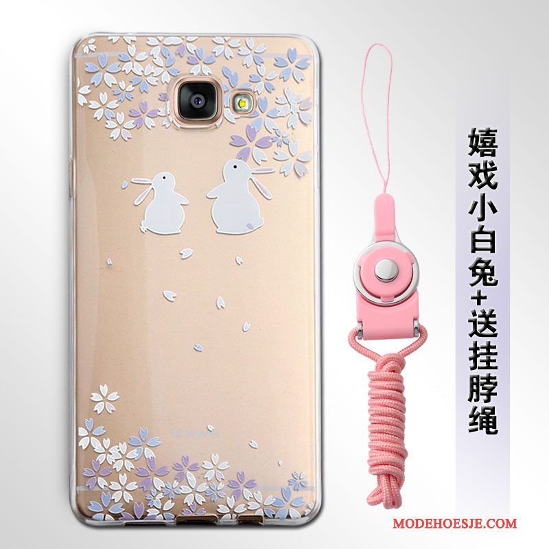 Hoesje Samsung Galaxy A5 2016 Siliconen Groen Hanger, Hoes Samsung Galaxy A5 2016 Zacht Telefoon