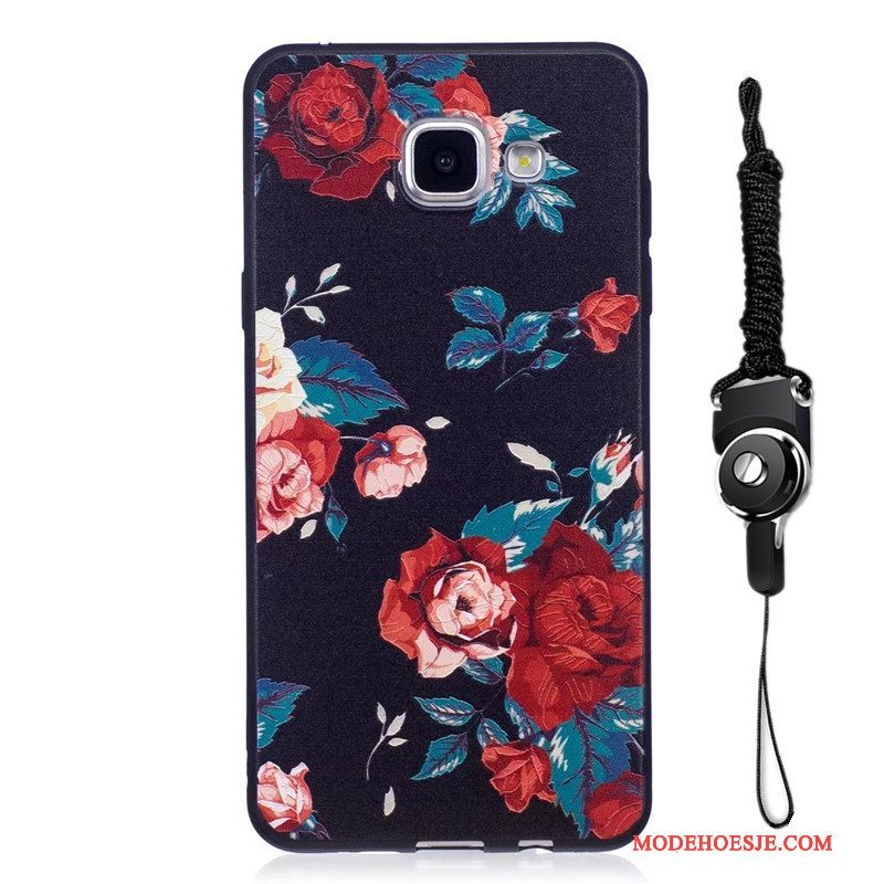 Hoesje Samsung Galaxy A5 2016 Spotprent Blauw Trend, Hoes Samsung Galaxy A5 2016 Geschilderd Schrobbentelefoon