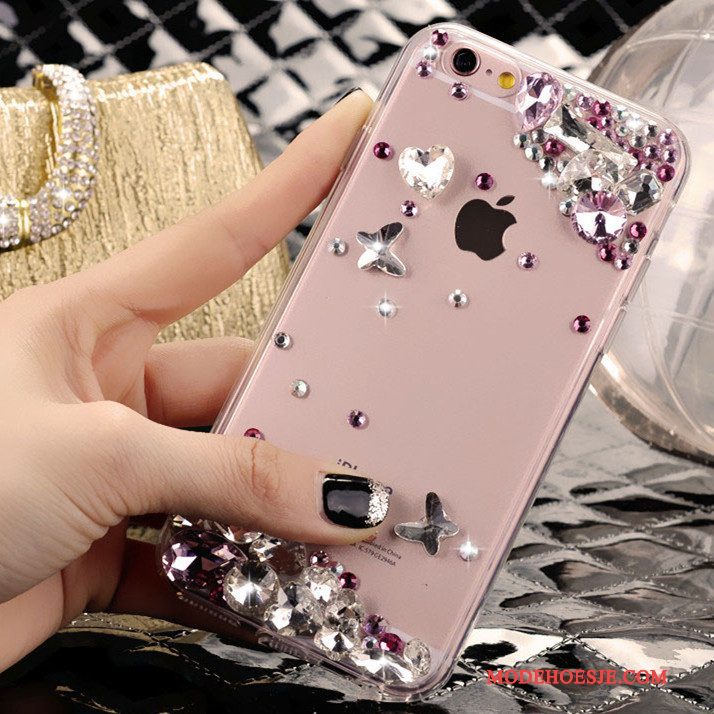 Hoesje Samsung Galaxy A5 2016 Strass Telefoon Trend, Hoes Samsung Galaxy A5 2016 Bescherming Roze Anti-fall