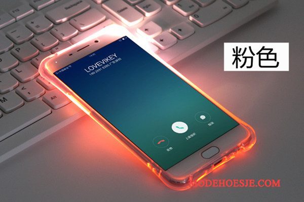 Hoesje Samsung Galaxy A5 2016 Zacht Doorzichtig Roze, Hoes Samsung Galaxy A5 2016 Bescherming Anti-falltelefoon
