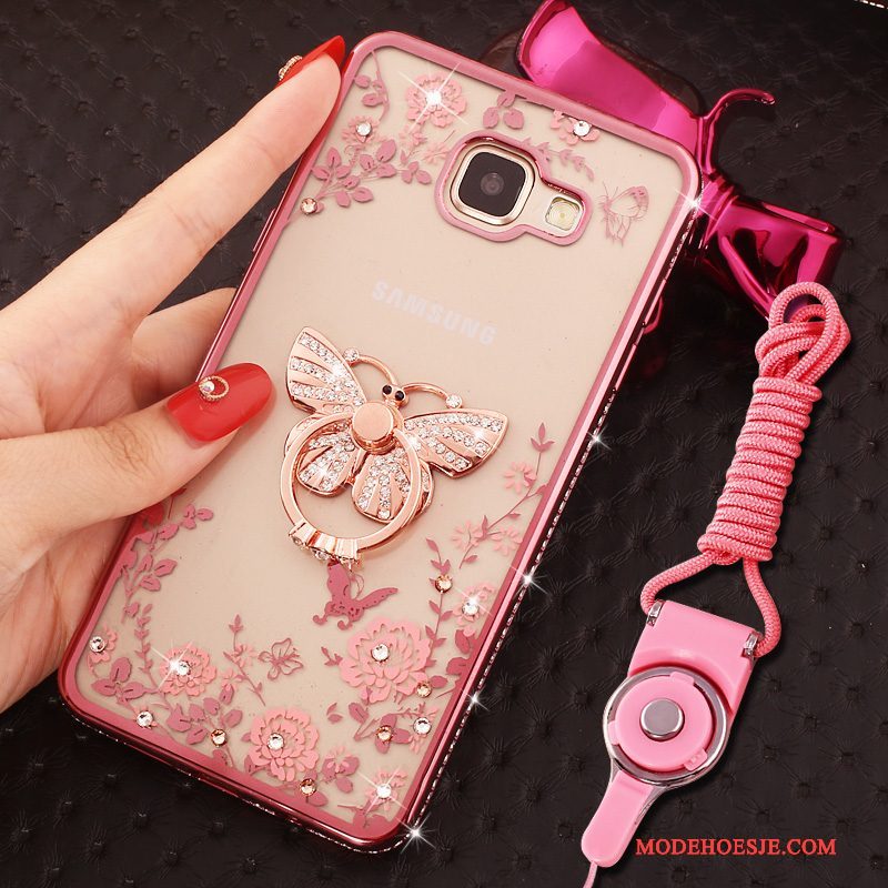 Hoesje Samsung Galaxy A5 2016 Zacht Hanger Goud, Hoes Samsung Galaxy A5 2016 Siliconen Telefoon