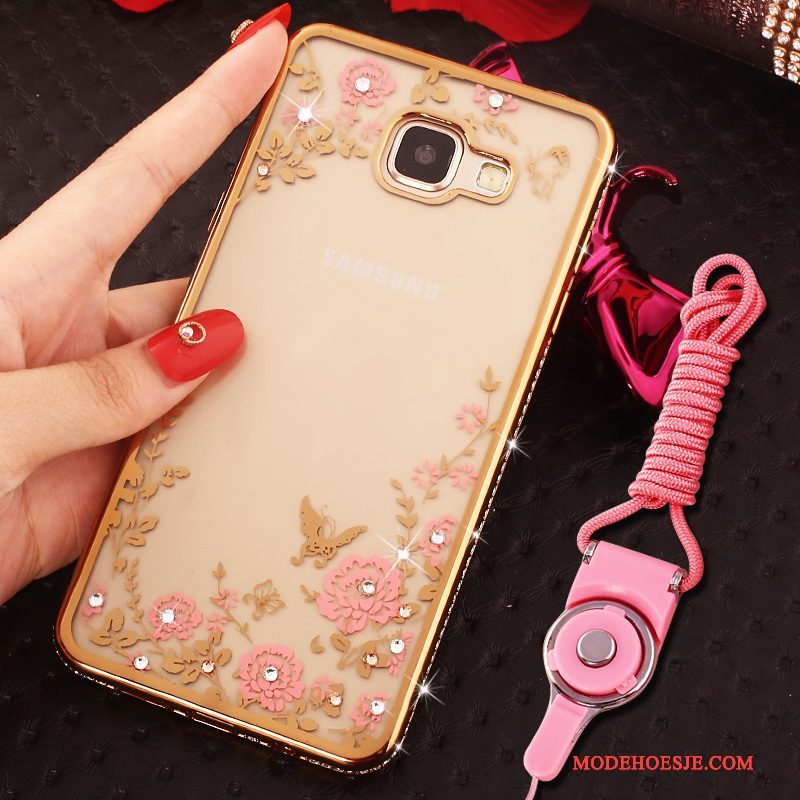 Hoesje Samsung Galaxy A5 2016 Zacht Hanger Goud, Hoes Samsung Galaxy A5 2016 Siliconen Telefoon