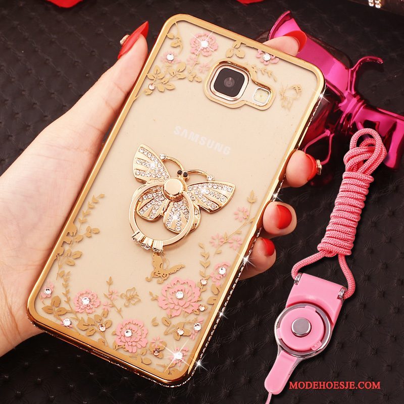 Hoesje Samsung Galaxy A5 2016 Zacht Hanger Goud, Hoes Samsung Galaxy A5 2016 Siliconen Telefoon