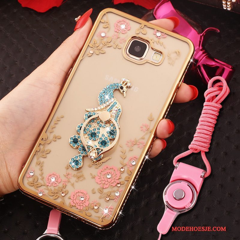 Hoesje Samsung Galaxy A5 2016 Zacht Hanger Goud, Hoes Samsung Galaxy A5 2016 Siliconen Telefoon