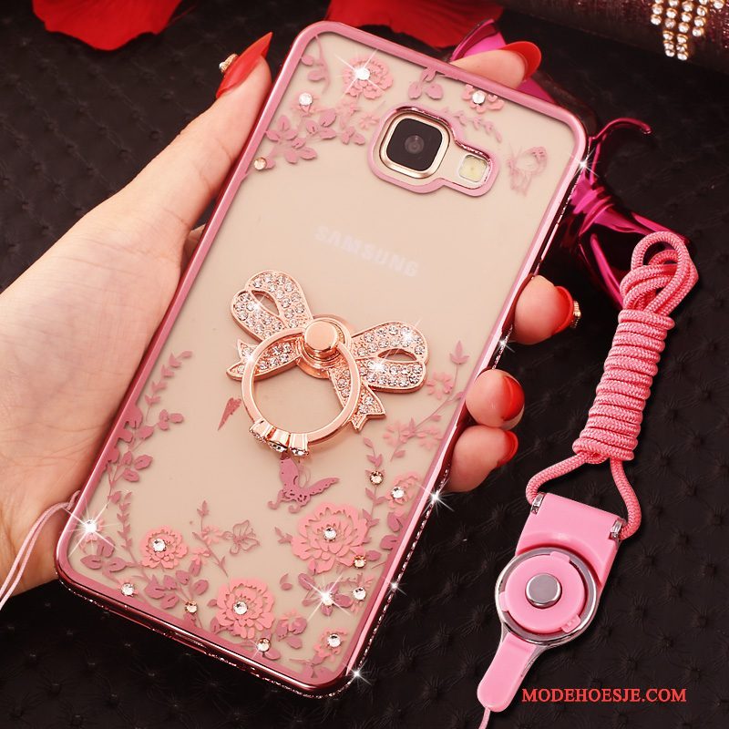 Hoesje Samsung Galaxy A5 2016 Zacht Hanger Goud, Hoes Samsung Galaxy A5 2016 Siliconen Telefoon