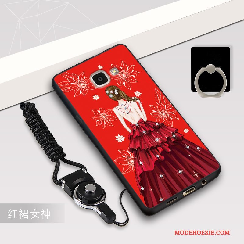 Hoesje Samsung Galaxy A5 2016 Zacht Roodtelefoon, Hoes Samsung Galaxy A5 2016 Siliconen Schrobben Anti-fall