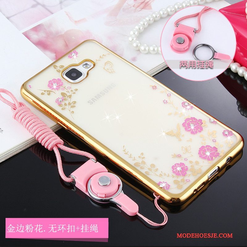 Hoesje Samsung Galaxy A5 2016 Zacht Telefoon Goud, Hoes Samsung Galaxy A5 2016 Siliconen Hanger Anti-fall