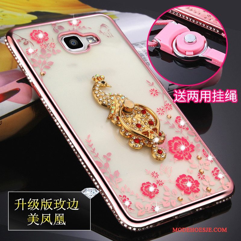 Hoesje Samsung Galaxy A5 2016 Zacht Telefoon Goud, Hoes Samsung Galaxy A5 2016 Siliconen Hanger Anti-fall