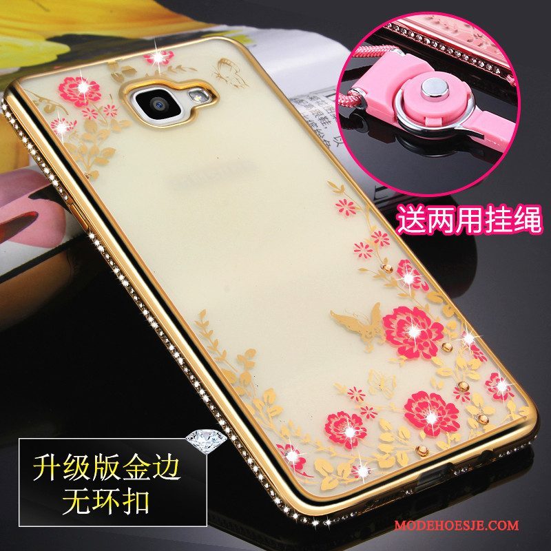 Hoesje Samsung Galaxy A5 2016 Zacht Telefoon Goud, Hoes Samsung Galaxy A5 2016 Siliconen Hanger Anti-fall