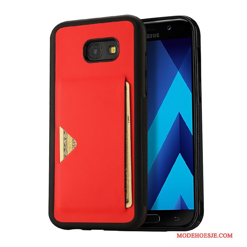 Hoesje Samsung Galaxy A5 2017 Bescherming Anti-falltelefoon, Hoes Samsung Galaxy A5 2017 Zacht Zwart Kaart