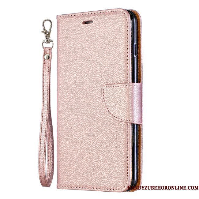 Hoesje Samsung Galaxy A50 Folio Anti-fall Purper, Hoes Samsung Galaxy A50 Leer Telefoon