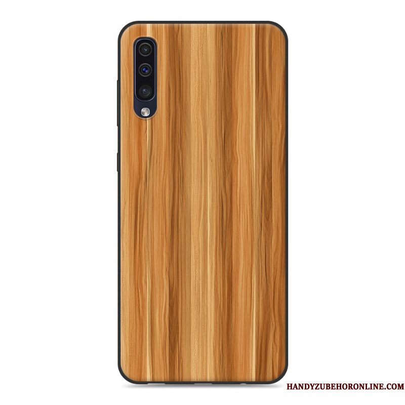 Hoesje Samsung Galaxy A50 Houtnerf Trend Groen, Hoes Samsung Galaxy A50 Scheppend Nieuw Persoonlijk