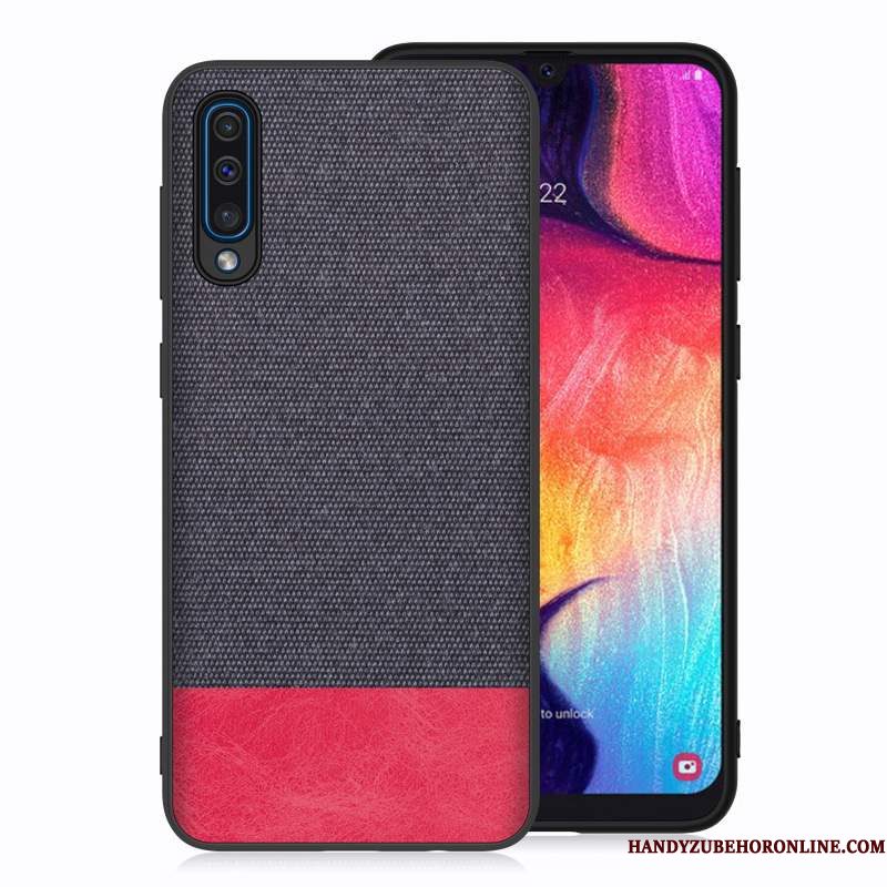 Hoesje Samsung Galaxy A50 Roodtelefoon, Hoes Samsung Galaxy A50 Doek