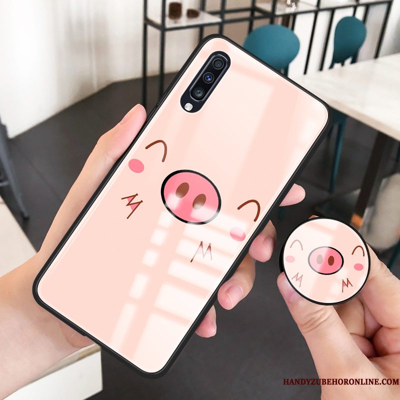 Hoesje Samsung Galaxy A50 Scheppend Hard Anti-fall, Hoes Samsung Galaxy A50 Bescherming Persoonlijk Glas