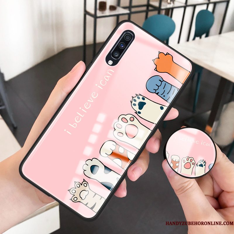 Hoesje Samsung Galaxy A50 Scheppend Hard Anti-fall, Hoes Samsung Galaxy A50 Bescherming Persoonlijk Glas