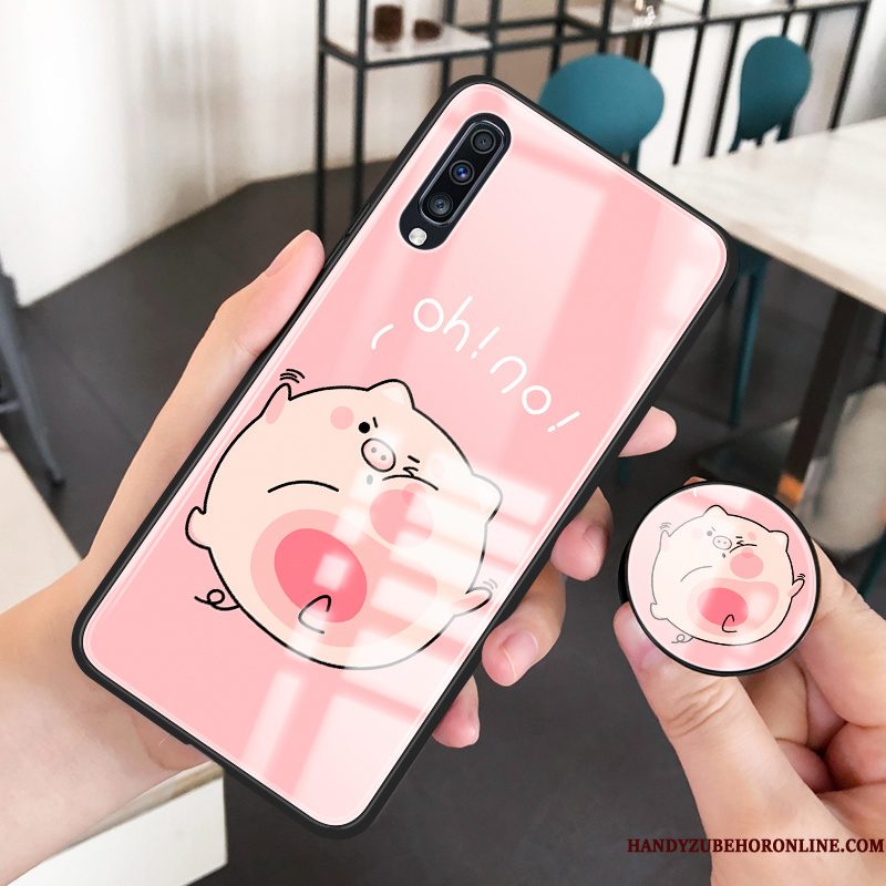 Hoesje Samsung Galaxy A50 Scheppend Spiegel Wit, Hoes Samsung Galaxy A50 Zacht Persoonlijk Hard