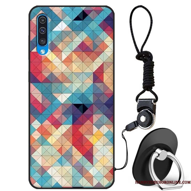 Hoesje Samsung Galaxy A50 Siliconen Telefoon Persoonlijk, Hoes Samsung Galaxy A50 Bescherming Trendy Merk Donkerblauw