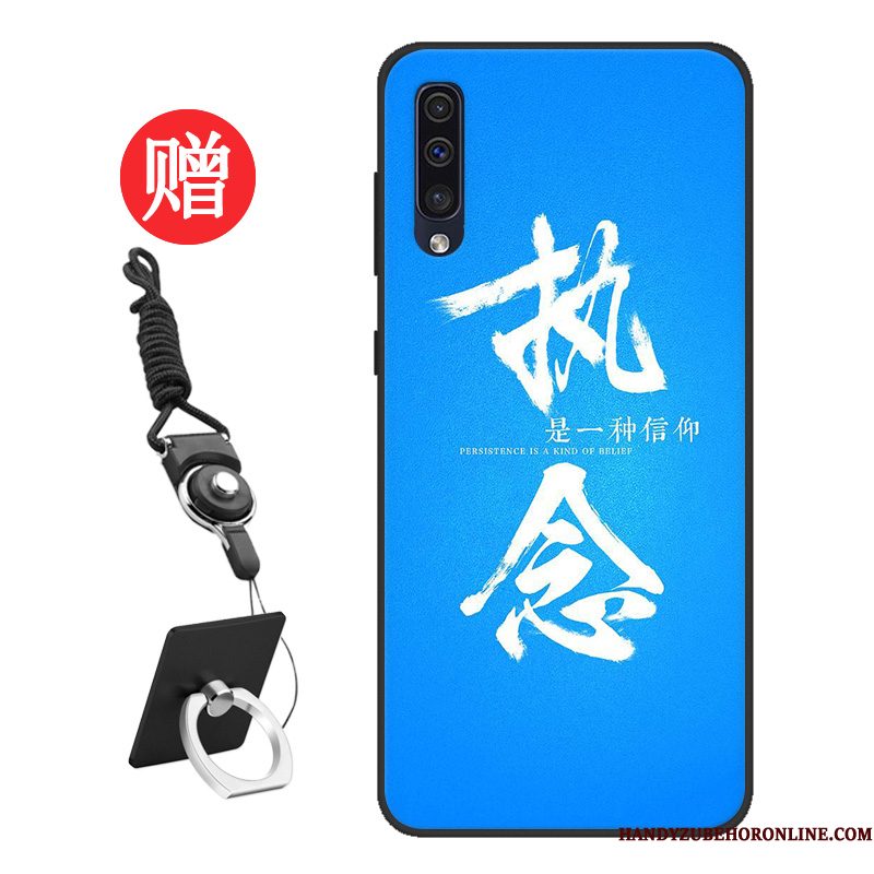 Hoesje Samsung Galaxy A50 Siliconen Vers Net Red, Hoes Samsung Galaxy A50 Zacht Lovers Blauw