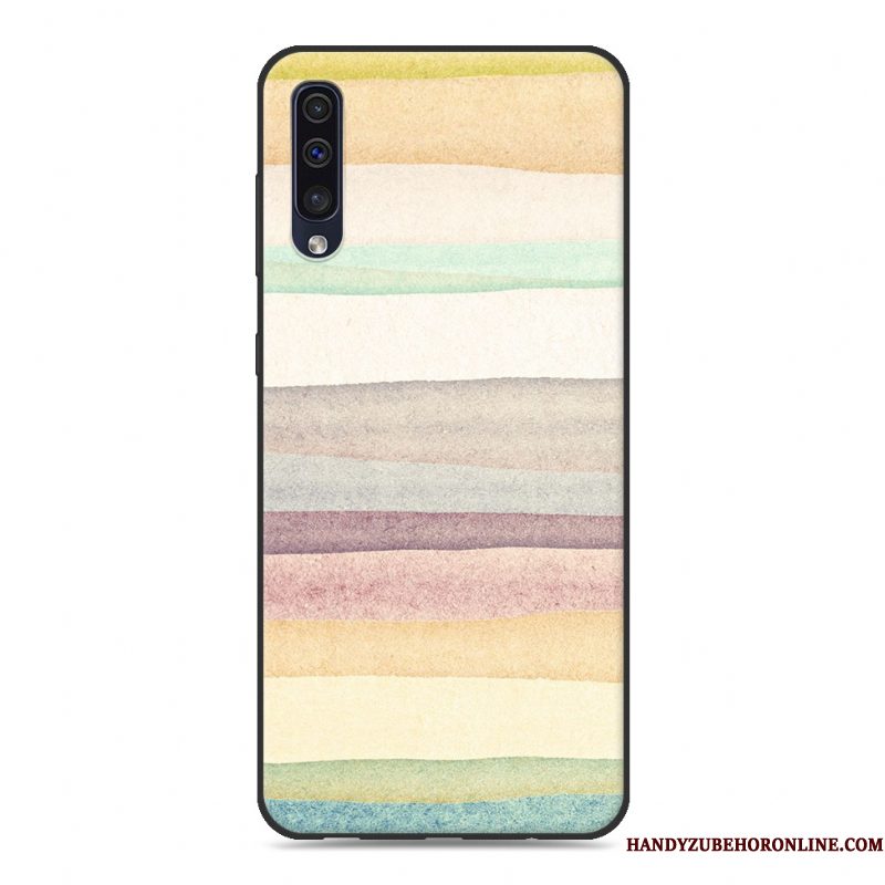 Hoesje Samsung Galaxy A50 Spotprent Blauwtelefoon, Hoes Samsung Galaxy A50 Siliconen Nieuw Trend