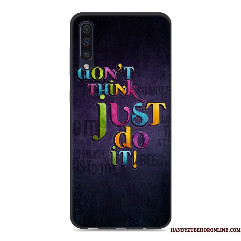 Hoesje Samsung Galaxy A50 Spotprent Blauwtelefoon, Hoes Samsung Galaxy A50 Siliconen Nieuw Trend