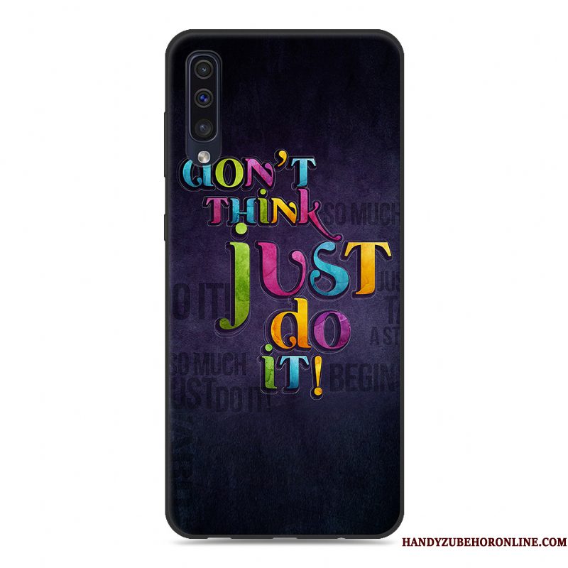 Hoesje Samsung Galaxy A50 Spotprent Blauwtelefoon, Hoes Samsung Galaxy A50 Siliconen Nieuw Trend