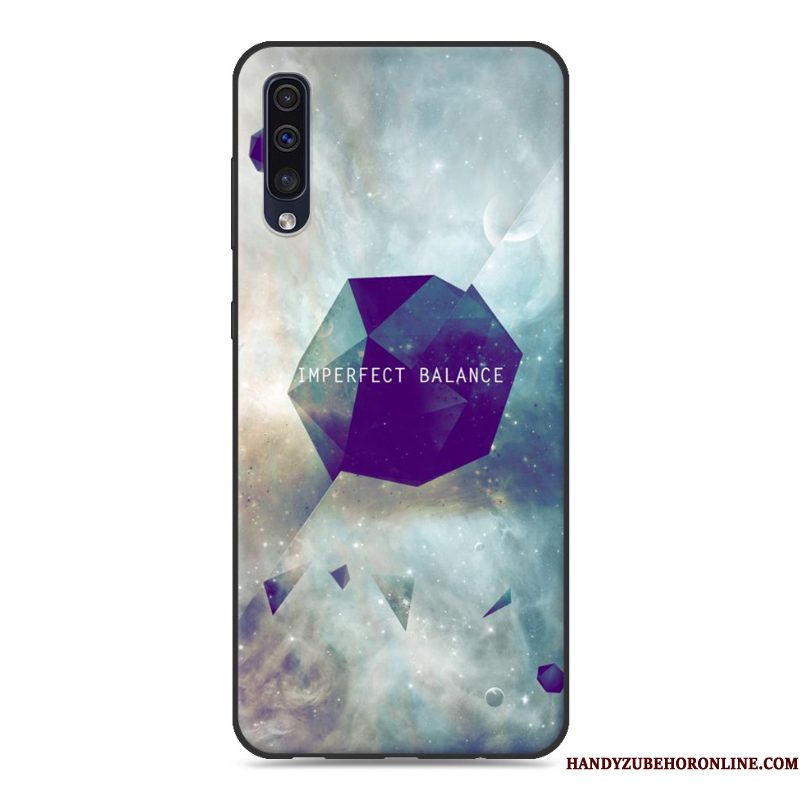 Hoesje Samsung Galaxy A50 Spotprent Blauwtelefoon, Hoes Samsung Galaxy A50 Siliconen Nieuw Trend