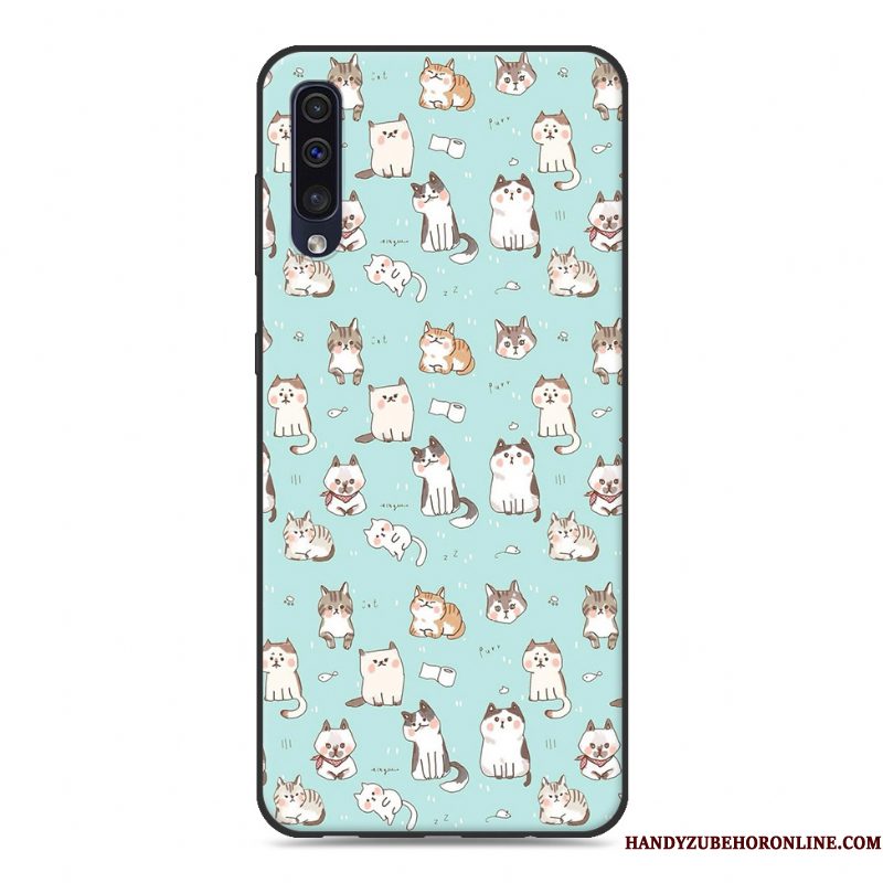 Hoesje Samsung Galaxy A50 Spotprent Blauwtelefoon, Hoes Samsung Galaxy A50 Siliconen Nieuw Trend