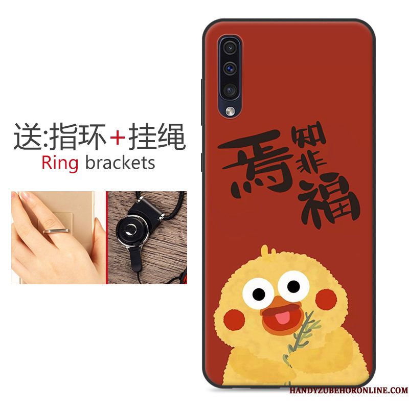 Hoesje Samsung Galaxy A50 Spotprent Persoonlijk Roze, Hoes Samsung Galaxy A50 Bescherming Telefoon Anti-fall