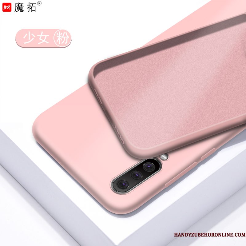 Hoesje Samsung Galaxy A50 Zacht Dun Anti-fall, Hoes Samsung Galaxy A50 Siliconen Purpertelefoon
