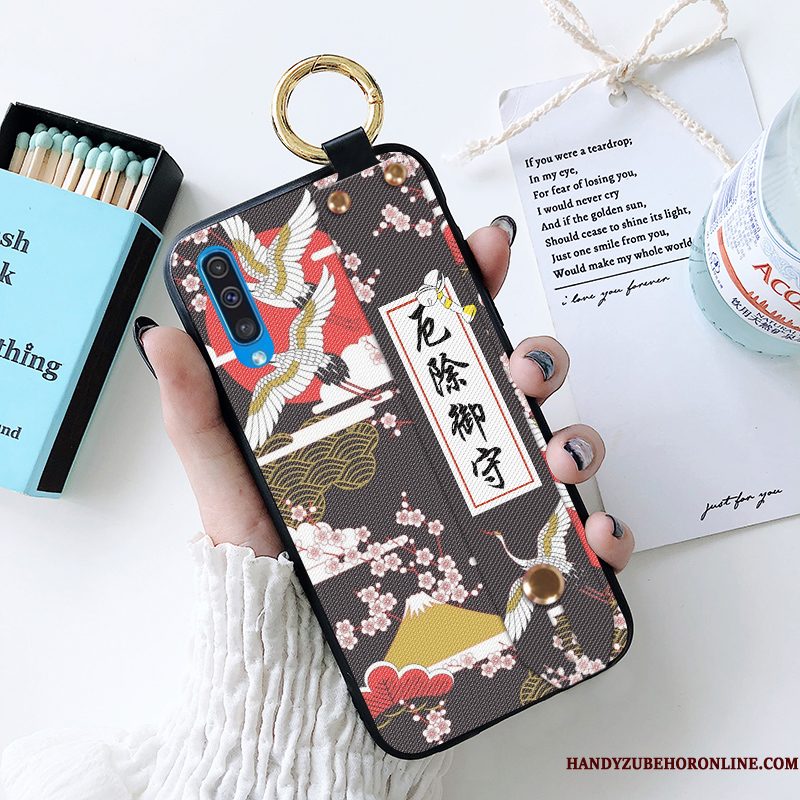 Hoesje Samsung Galaxy A50 Zacht Kraan Chinese Stijl, Hoes Samsung Galaxy A50 Siliconen Anti-falltelefoon