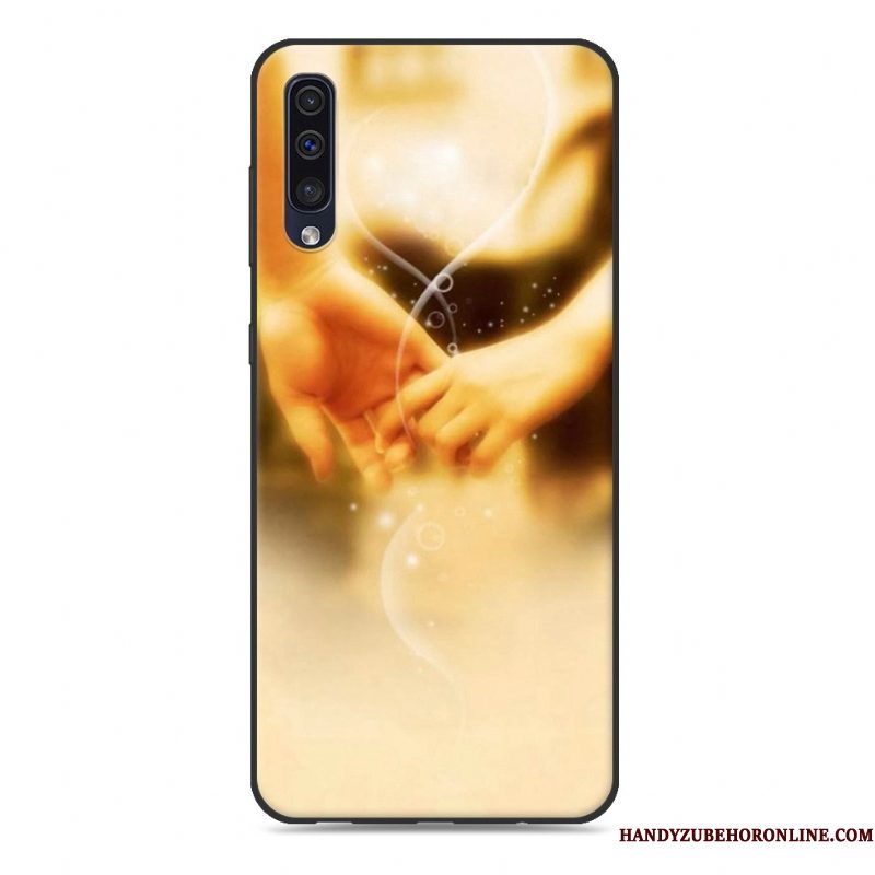 Hoesje Samsung Galaxy A50 Zacht Roze Persoonlijk, Hoes Samsung Galaxy A50 Siliconen Hanger Trend