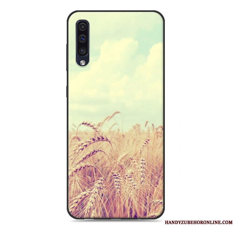 Hoesje Samsung Galaxy A50 Zacht Roze Persoonlijk, Hoes Samsung Galaxy A50 Siliconen Hanger Trend