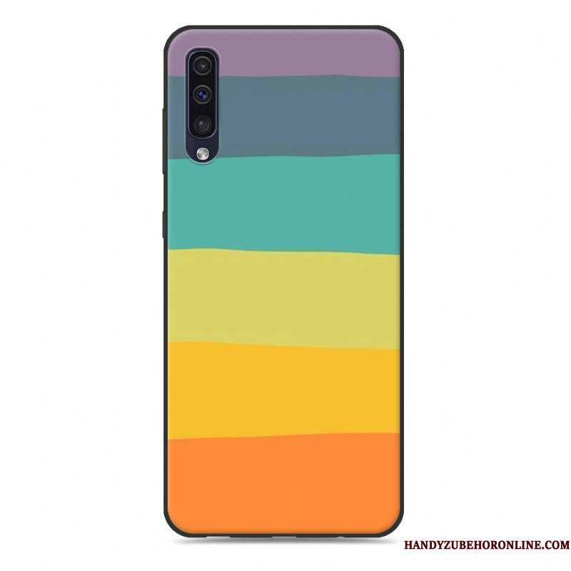 Hoesje Samsung Galaxy A50 Zacht Roze Persoonlijk, Hoes Samsung Galaxy A50 Siliconen Hanger Trend