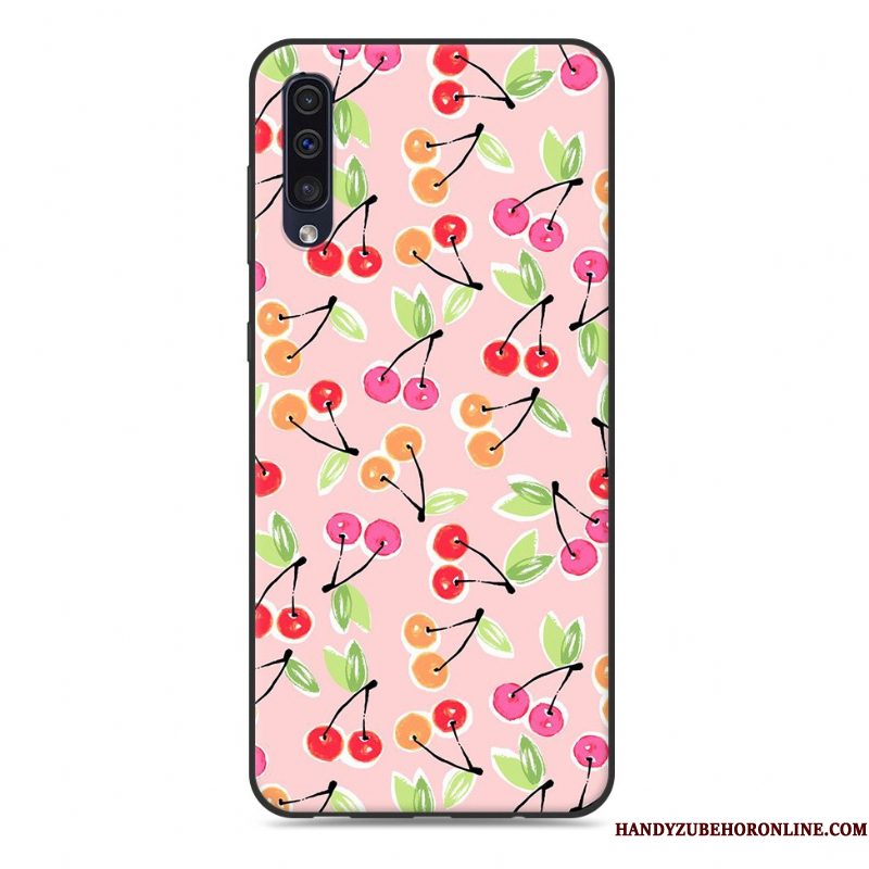 Hoesje Samsung Galaxy A50 Zacht Roze Persoonlijk, Hoes Samsung Galaxy A50 Siliconen Hanger Trend