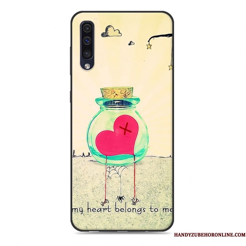 Hoesje Samsung Galaxy A50 Zacht Roze Persoonlijk, Hoes Samsung Galaxy A50 Siliconen Hanger Trend