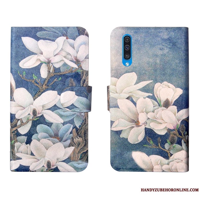 Hoesje Samsung Galaxy A50s Bloemen Persoonlijk Eenvoudige, Hoes Samsung Galaxy A50s Vintage Trendy Merk Nieuw