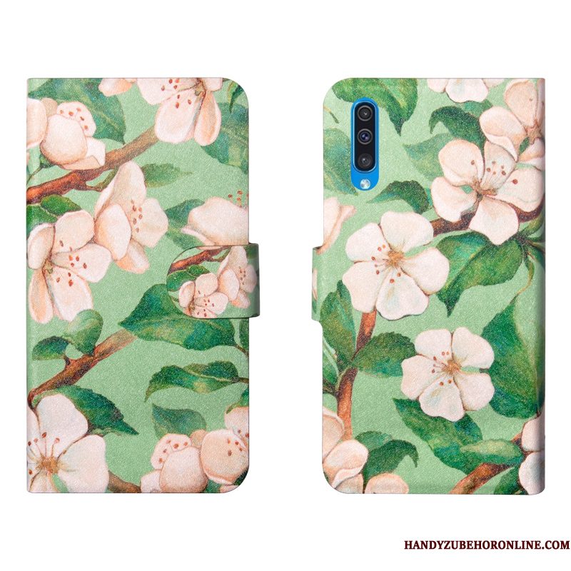 Hoesje Samsung Galaxy A50s Bloemen Persoonlijk Eenvoudige, Hoes Samsung Galaxy A50s Vintage Trendy Merk Nieuw