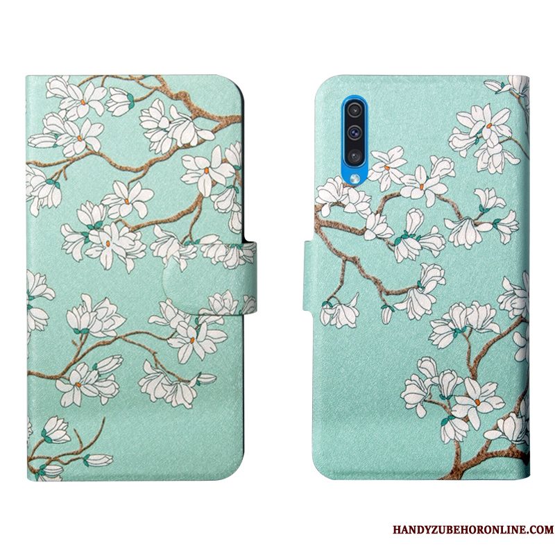 Hoesje Samsung Galaxy A50s Bloemen Persoonlijk Eenvoudige, Hoes Samsung Galaxy A50s Vintage Trendy Merk Nieuw