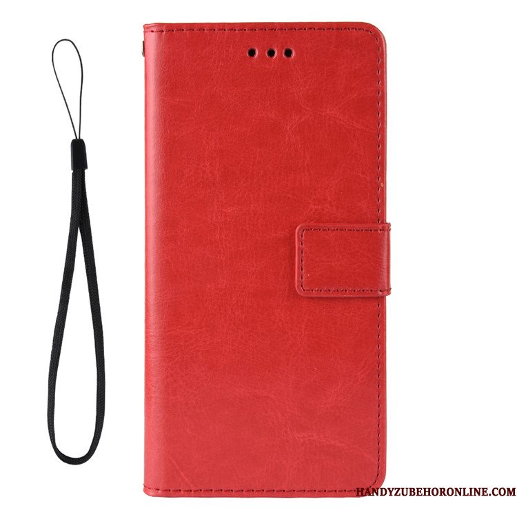 Hoesje Samsung Galaxy A50s Leer Bedrijf Rood, Hoes Samsung Galaxy A50s Bescherming Hanger Patroon