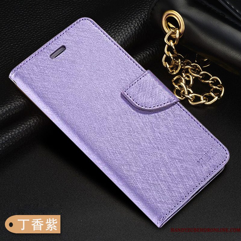 Hoesje Samsung Galaxy A50s Leer Bedrijftelefoon, Hoes Samsung Galaxy A50s Folio Purper Vouw