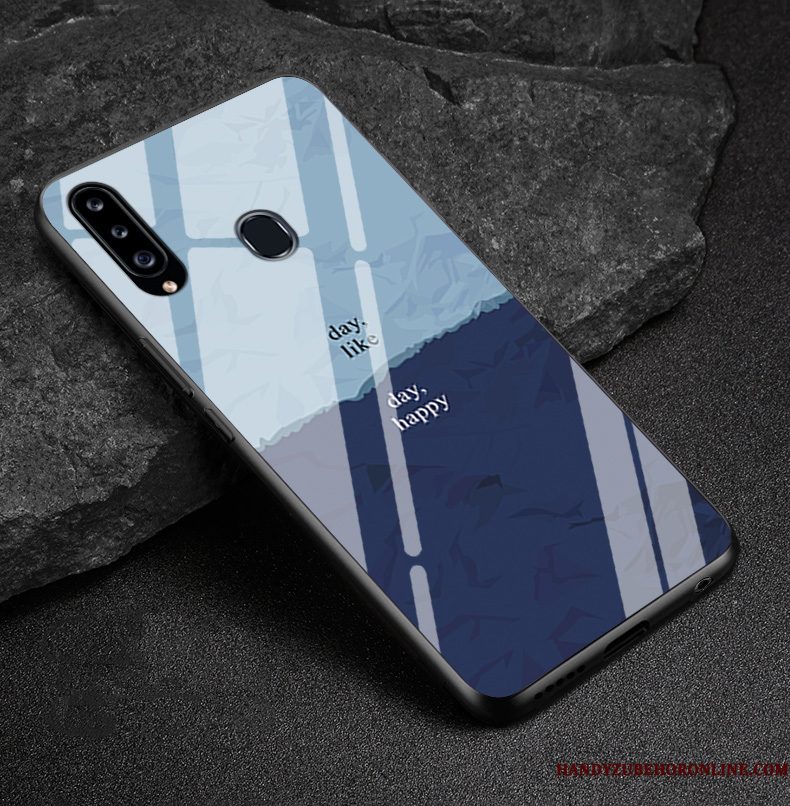 Hoesje Samsung Galaxy A50s Siliconen Persoonlijk Blauw, Hoes Samsung Galaxy A50s Scheppend Telefoon Hard