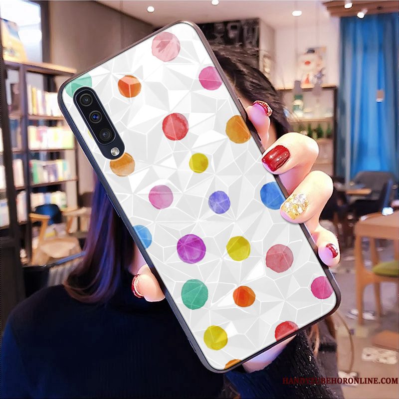 Hoesje Samsung Galaxy A50s Siliconen Ruit Mini, Hoes Samsung Galaxy A50s Geel Anti-fall