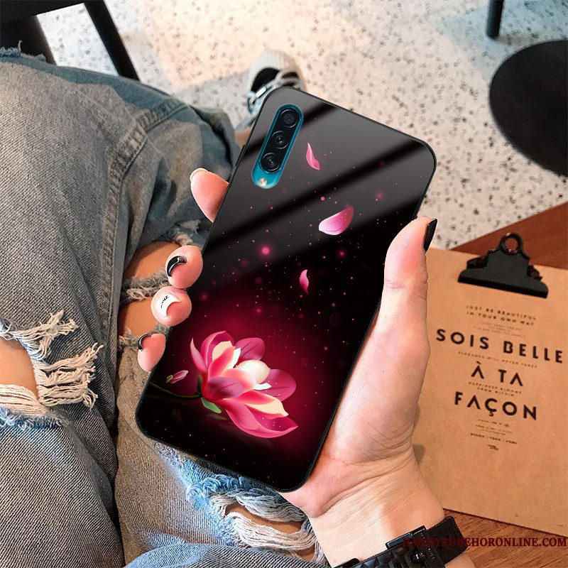 Hoesje Samsung Galaxy A50s Zacht Bedrijf Anti-fall, Hoes Samsung Galaxy A50s Mode Zwart Trendy Merk