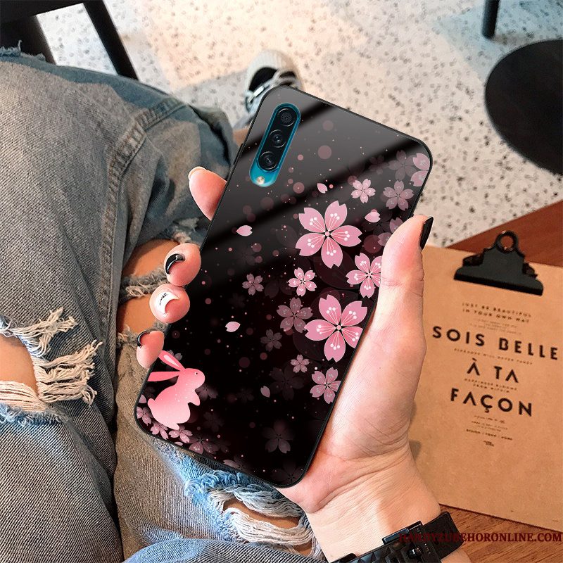 Hoesje Samsung Galaxy A50s Zacht Bedrijf Anti-fall, Hoes Samsung Galaxy A50s Mode Zwart Trendy Merk