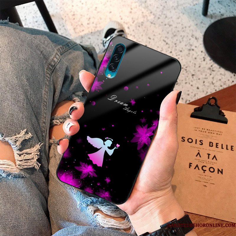 Hoesje Samsung Galaxy A50s Zacht Bedrijf Anti-fall, Hoes Samsung Galaxy A50s Mode Zwart Trendy Merk