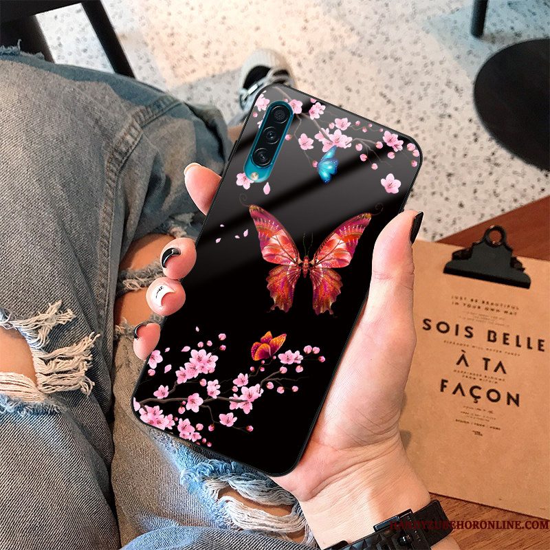 Hoesje Samsung Galaxy A50s Zacht Bedrijf Anti-fall, Hoes Samsung Galaxy A50s Mode Zwart Trendy Merk