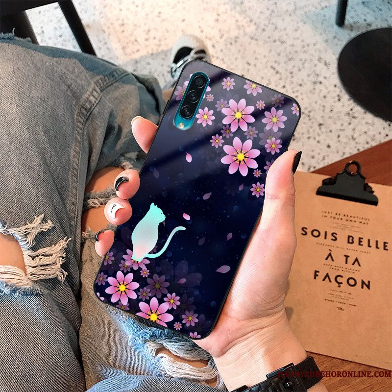 Hoesje Samsung Galaxy A50s Zacht Bedrijf Anti-fall, Hoes Samsung Galaxy A50s Mode Zwart Trendy Merk